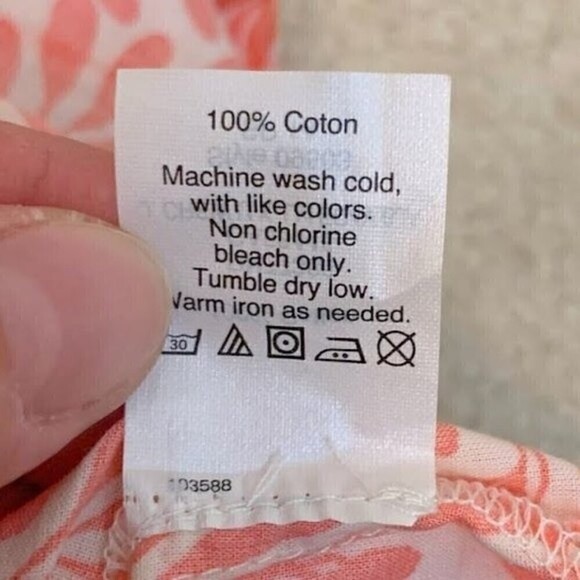 J. Crew V Neck Cotton Tunic Print Casual Long Sleeve Lightweight Summer Blouse - Picture 12 of 12